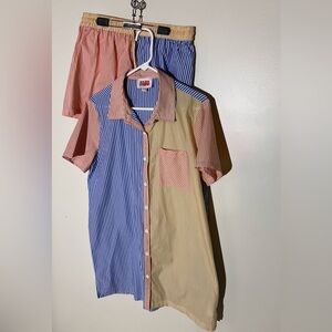 NWT Solid & Striped Charlie Button-Up Shirt & Shorts Set